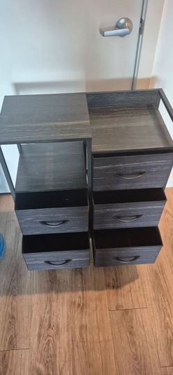 Garvee 5 drawer mobile file cabinet whit open storage shelf
