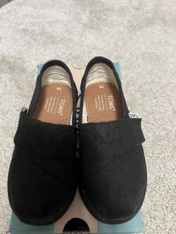 Toms Tiny Alpargata Black Canvas Toddler Shoe
