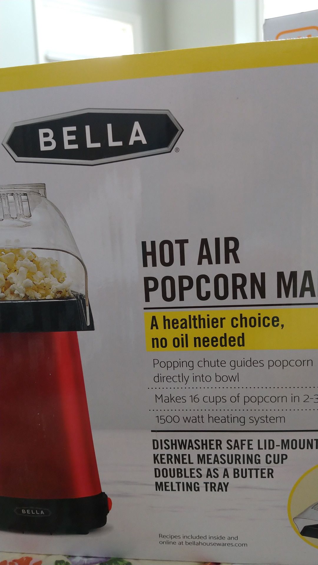 Bella hot air popcorn maker
