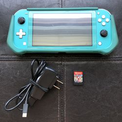 Nintendo Switch Lite - Turquoise - 1 Game, Case & Charger Included 