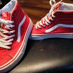Red High Top Vans 