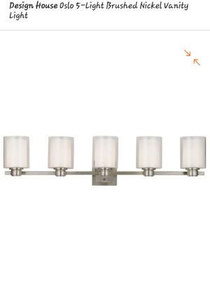 5 Light Antique Bronze Vanity With Alabaster Glass Shades Oslo 5 Light Brushed Nickel Vanity For In Katy Tx