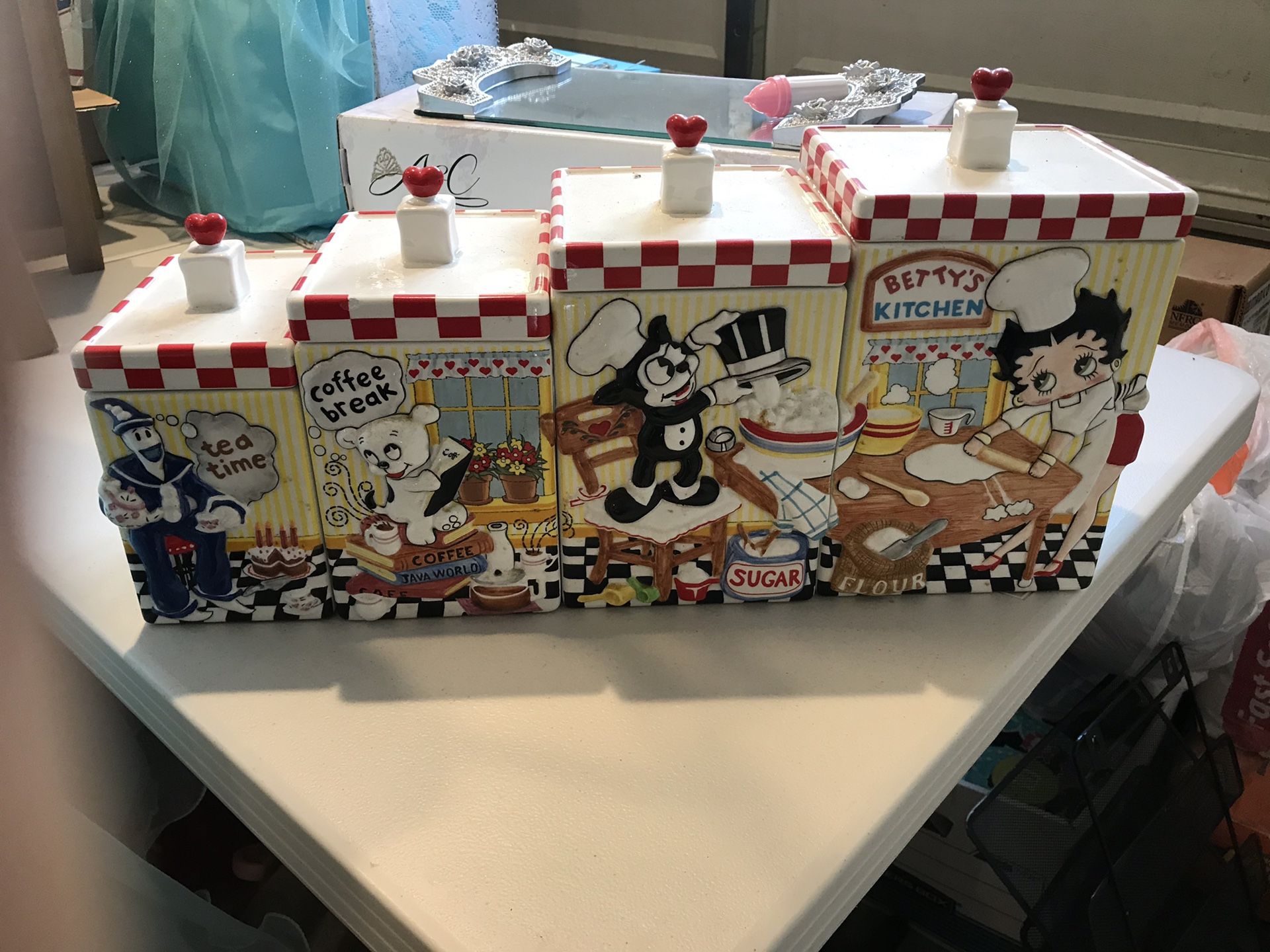 Betty Boop Kitchen Canister Set Of Four