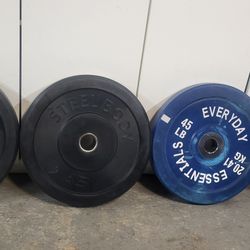 Weight Olympic Bumper Plates Four 45s 