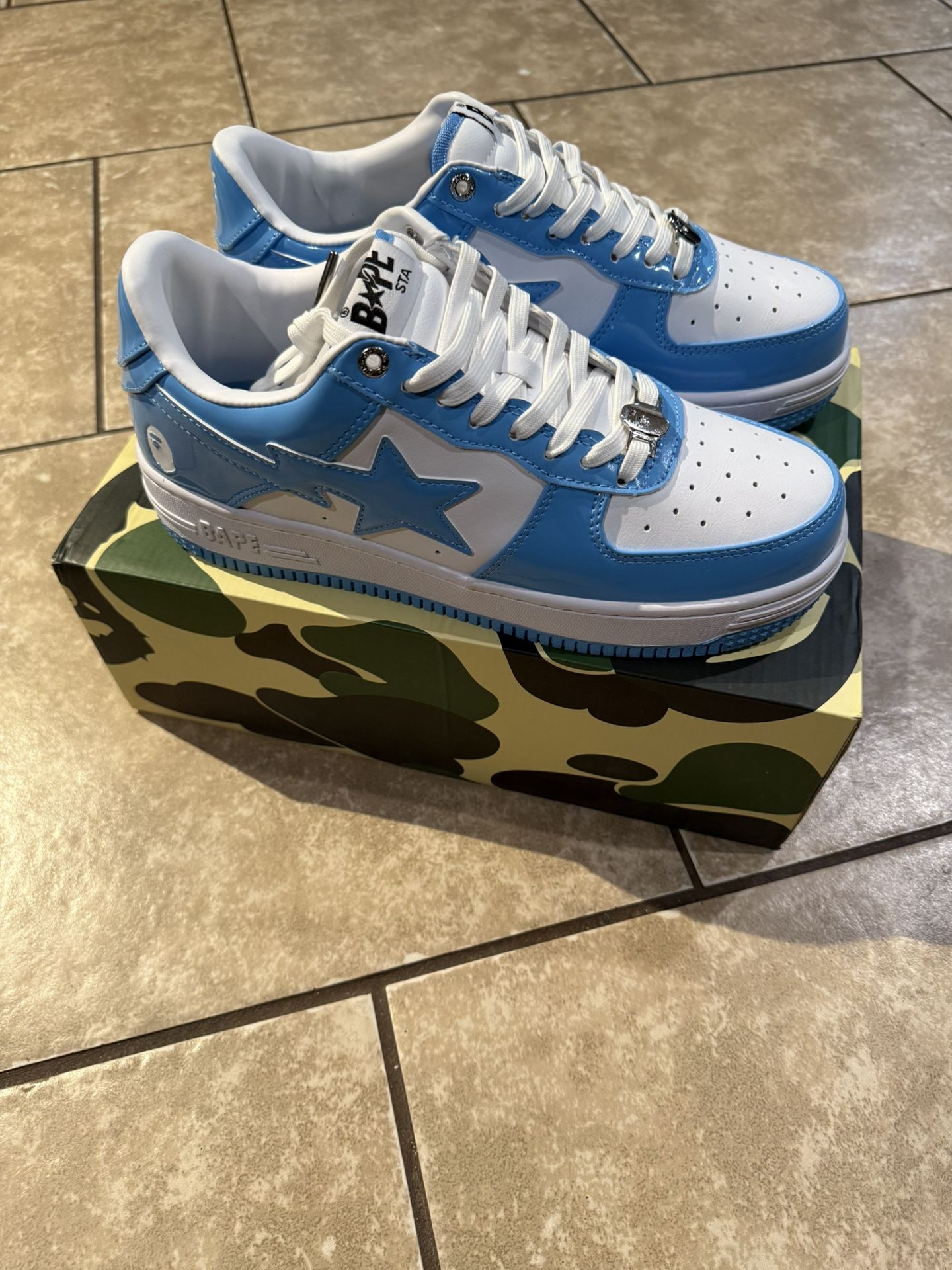 BAPE White And Blue Sneaker