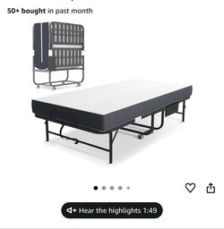Folding Bed with Mattress for Adults