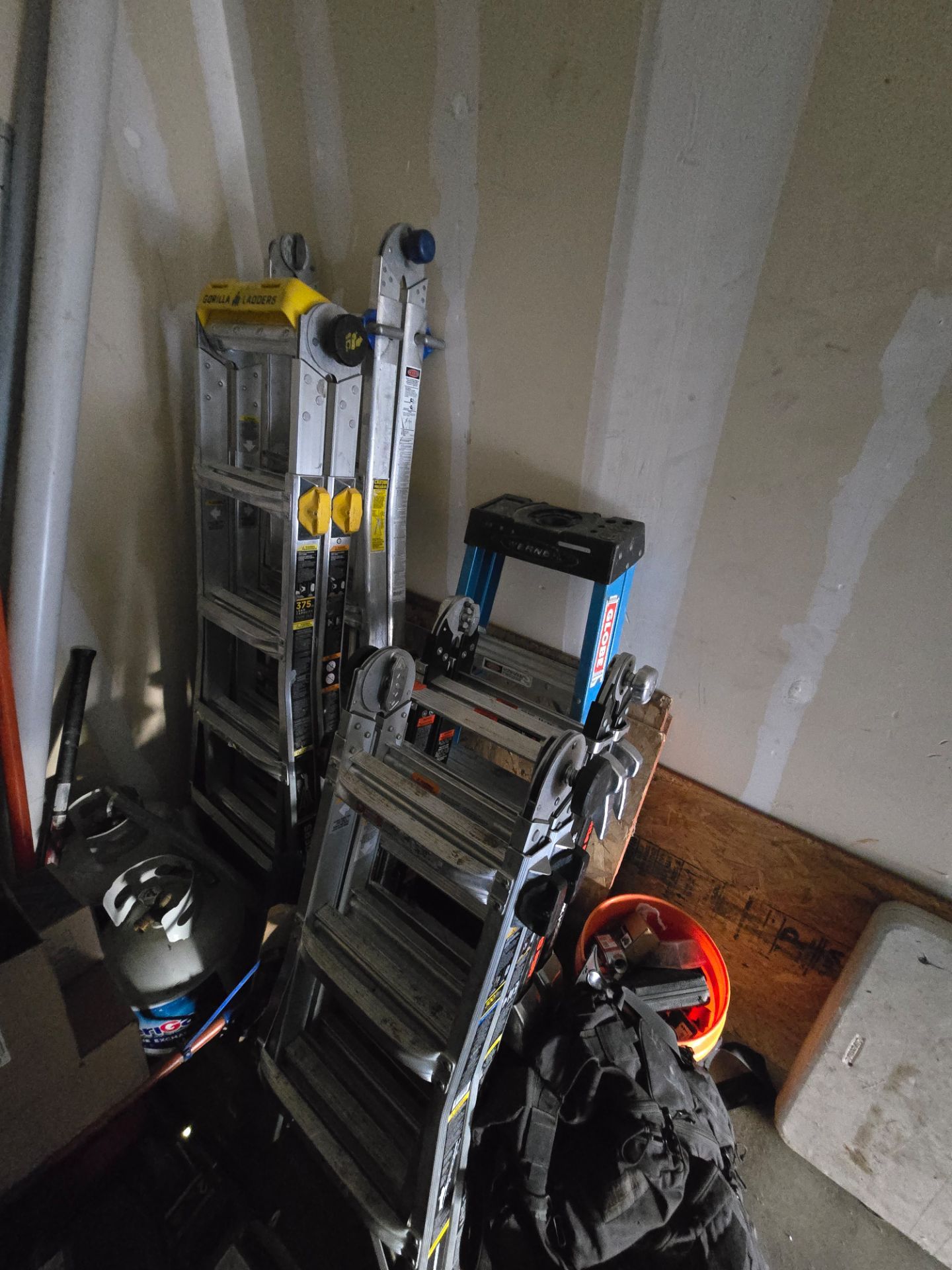 Multi position ladders (two 14ft, 22ft, and 26ft)