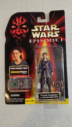 Vintage Hasbro Star Wars Padme Naberrie w/Pod Race View Screen Action Figure