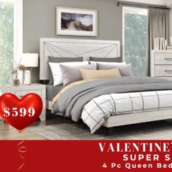 4 PC QUEEN BEDROOM SET 