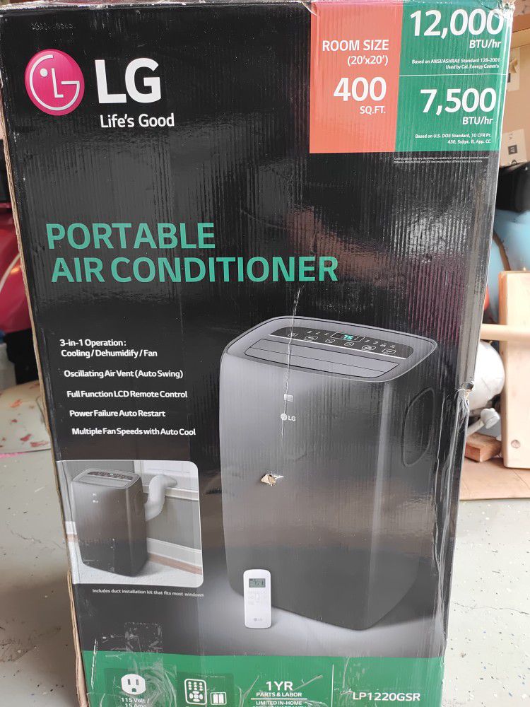 LG Portable Air Conditioner AC 400sqft 12000 Btu