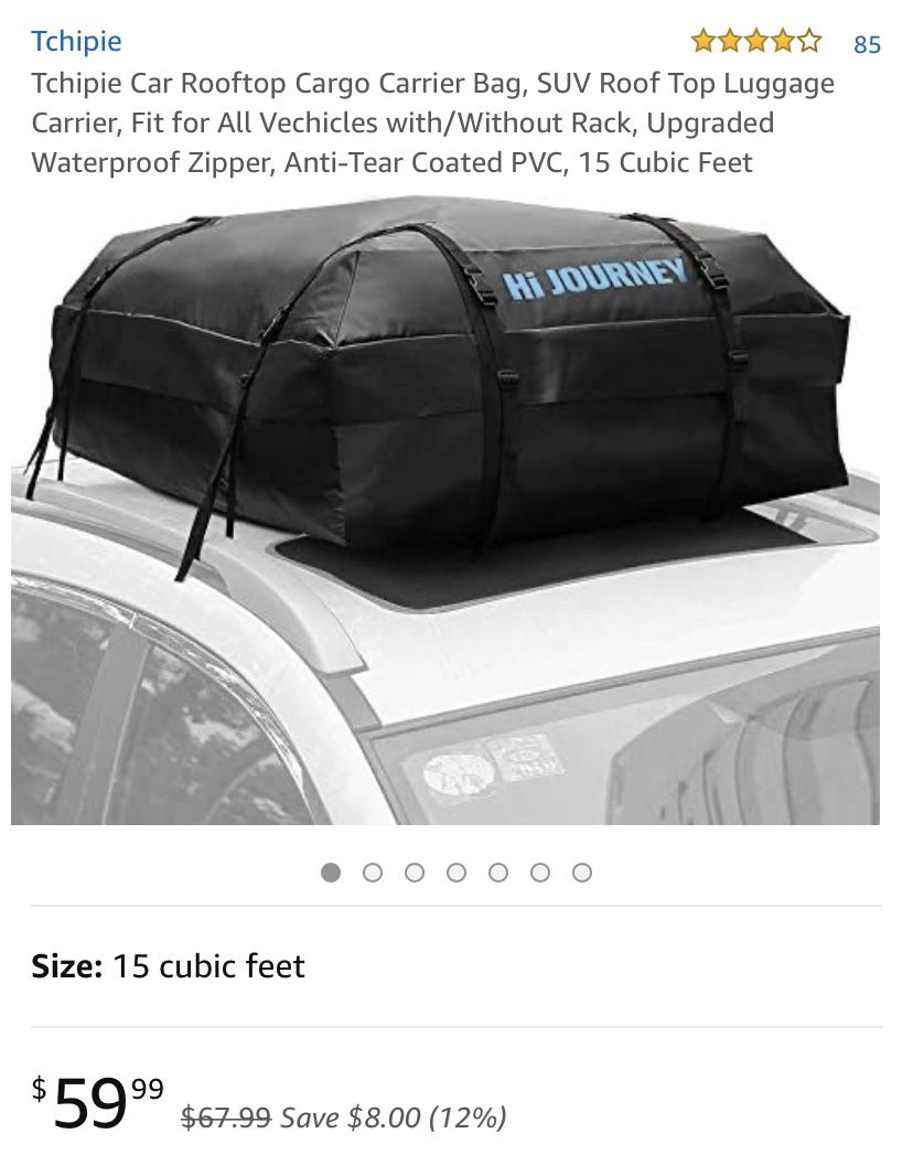 Car rooftop cargo bag