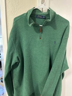 Polo Ralph Lauren green quarter zip sweater Men’s XXL