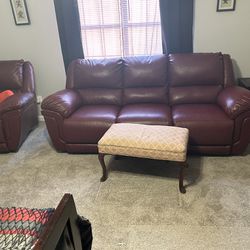 Recliner Sofa With Matching Recliner Chair 