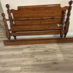 Solid Oak Queen Bed Frame 