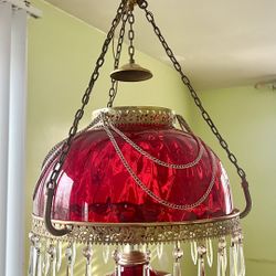 Victorian Hanging Parlor Lamp