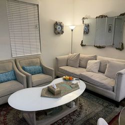 Z Gallery Couch, 2 arm chairs, and cofee table