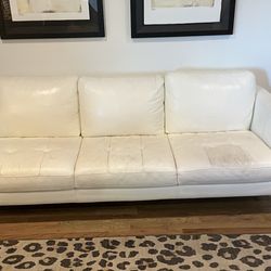 White Leather Sofa