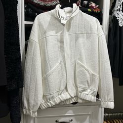 Women White Jacket Size XS-S