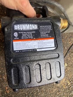 Drummond 1/2 HP NON-SUBMERSIBLE TRANSFER PUMP
