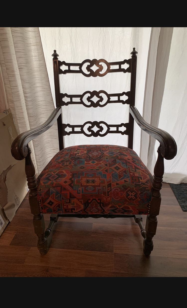 19th Century Antique Throne Armchair, Great Accent Chair
