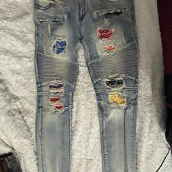 Ripped Bandanna Jeans