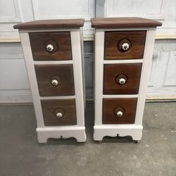 Wood Nightstand Set