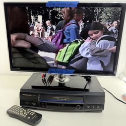 Panasonic PV-9455S Blue Line Omnivision 4-Head VCR w/ Remote Cables Tape