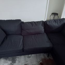 Mixoy Modular Sectional Sofa, L-Shaped Dark Grey - Left Facing 