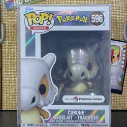 FUNKO POP CUBONE 596 PEARLESCENT POKÉMON CENTER EXCLUSIVE