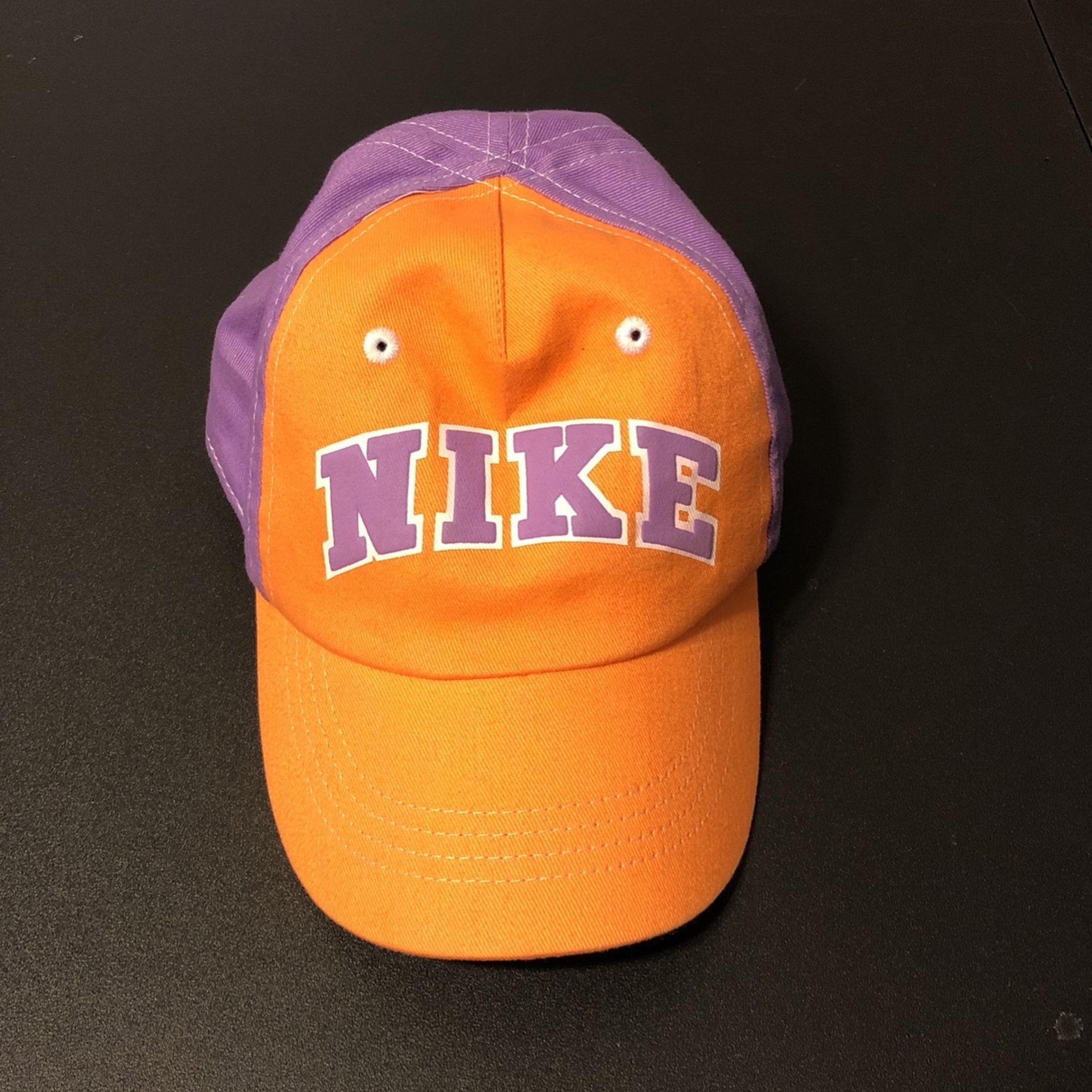 Nike Toddler Baseball Hat With Velcro Strap Orange & Purple Colorway