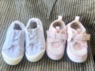 Toddler Girl Shoes Size 6-7 ( 2 For $10)