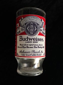 Mini Budweiser drinking glass cup