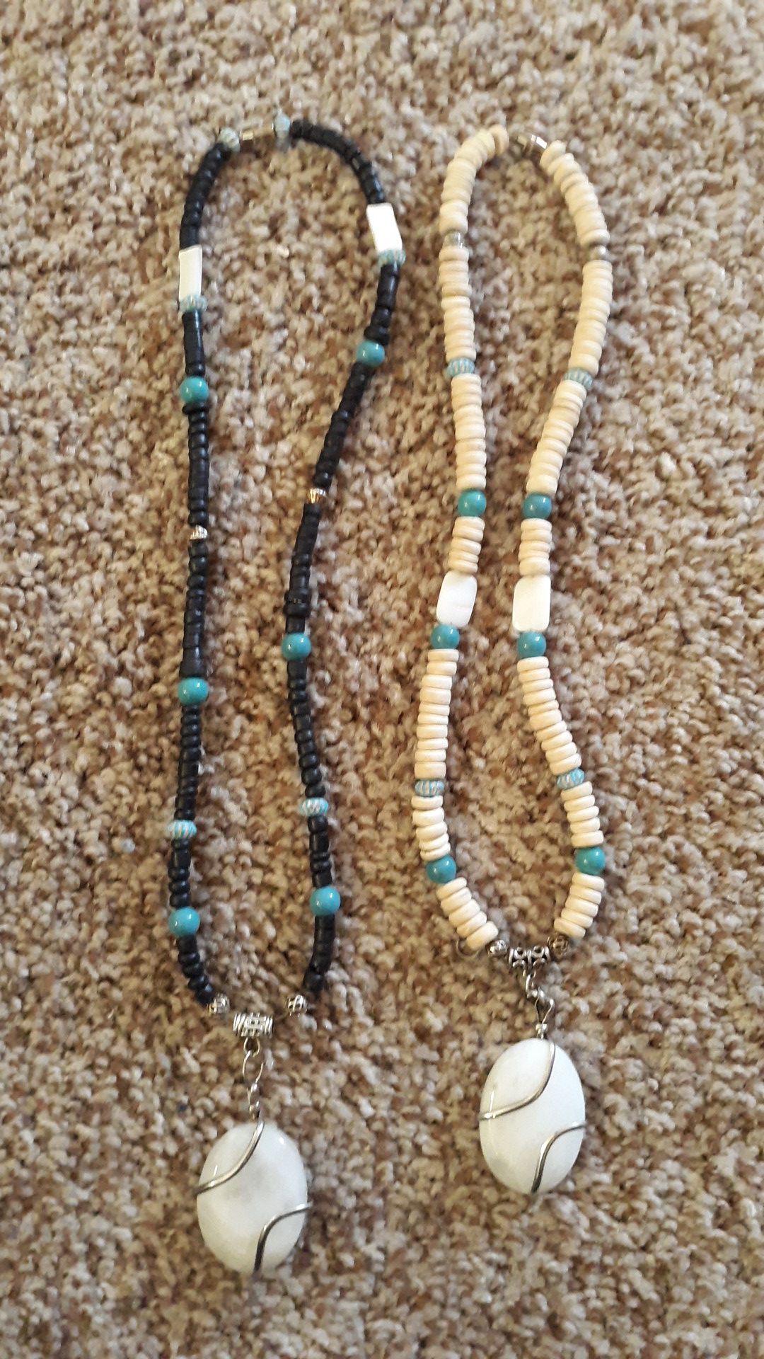 Two necklaces with rock stones