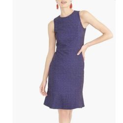 J. Crew Navy & White Polka Dot Dress - Size 2