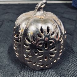 Rose Gold Decorative Glass Pumpkin