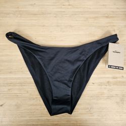 New Nike Effortless Essential Bikini Bottoms Women's NESSF246-001 Black Size XL