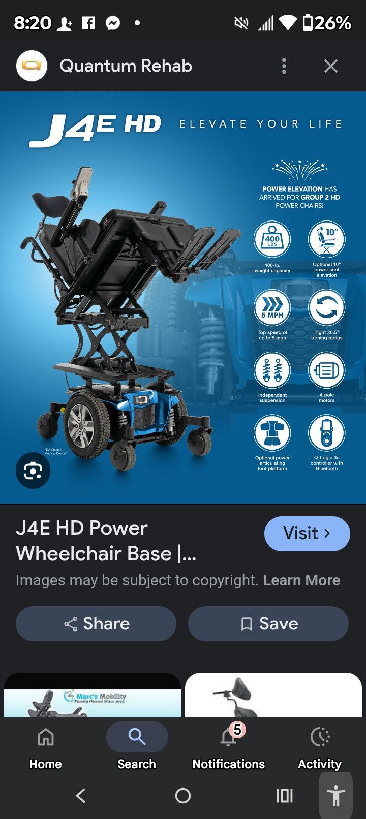 2024 QUANTUM j4e Power Chair