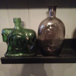 Vintage Bottles Flasks Amd Decanter 