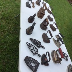 20 Antique Irons. All For $200.