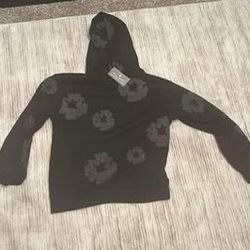 Denim Tear Black Hoodie Large