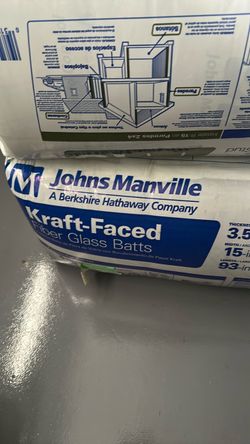 NEW Insulation Johns Manville R-21 Kraft-Faced Fiberglass Insulation (67.81 sq ft)