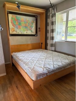 Murphy bed queen size with mattress