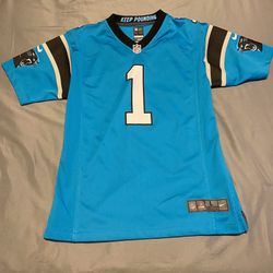 Nike Cam Newton #1 Carolina Panthers Jersey Youth Large Blue NFL Kids