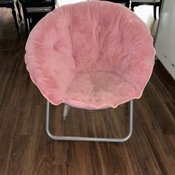 Pink Saucer Chair / Accent Chair
