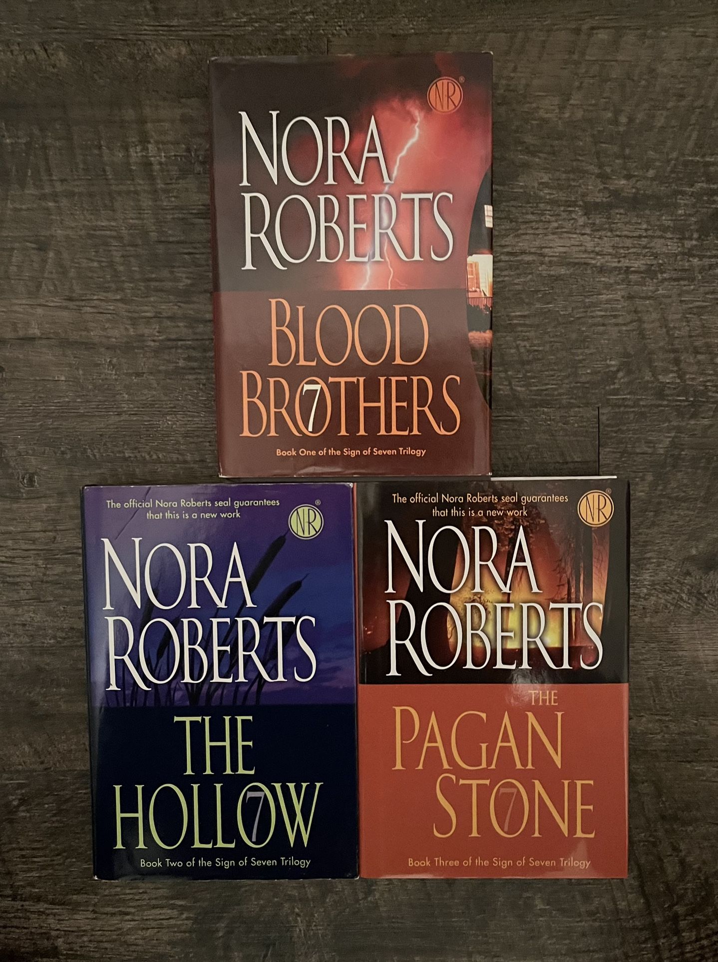 Complete "SIGN OF SEVEN" Trilogy by Nora Roberts (Lot of 3 Hardcover Books)