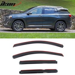 Fits 2018-2024 GMC Terrain In-Channel Window Visors Acrylic Side Door Rain Deflector