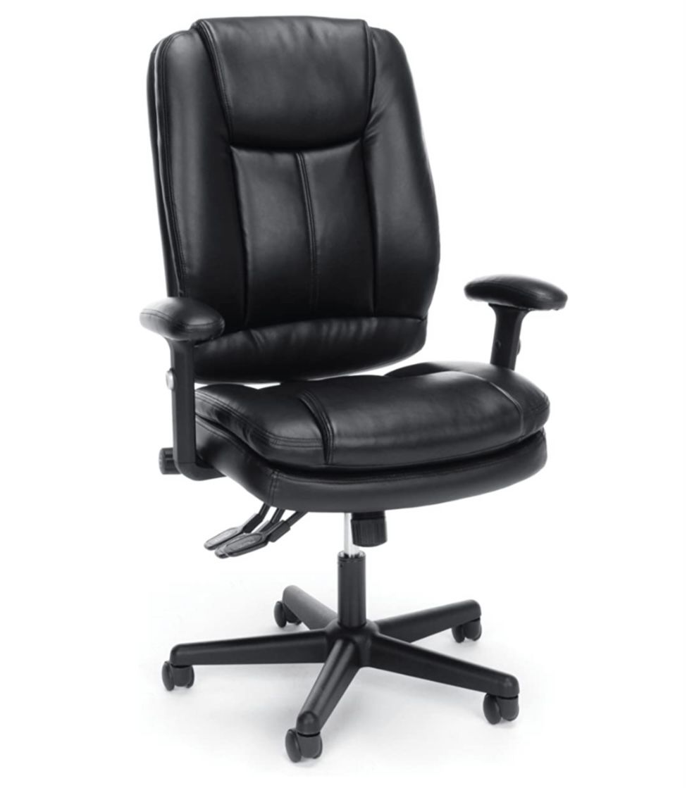 OFM ESS 6050 Ergonomic High Back Bonded Leather Executive Chair Black