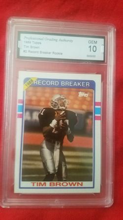 Tim Brown football rookie card