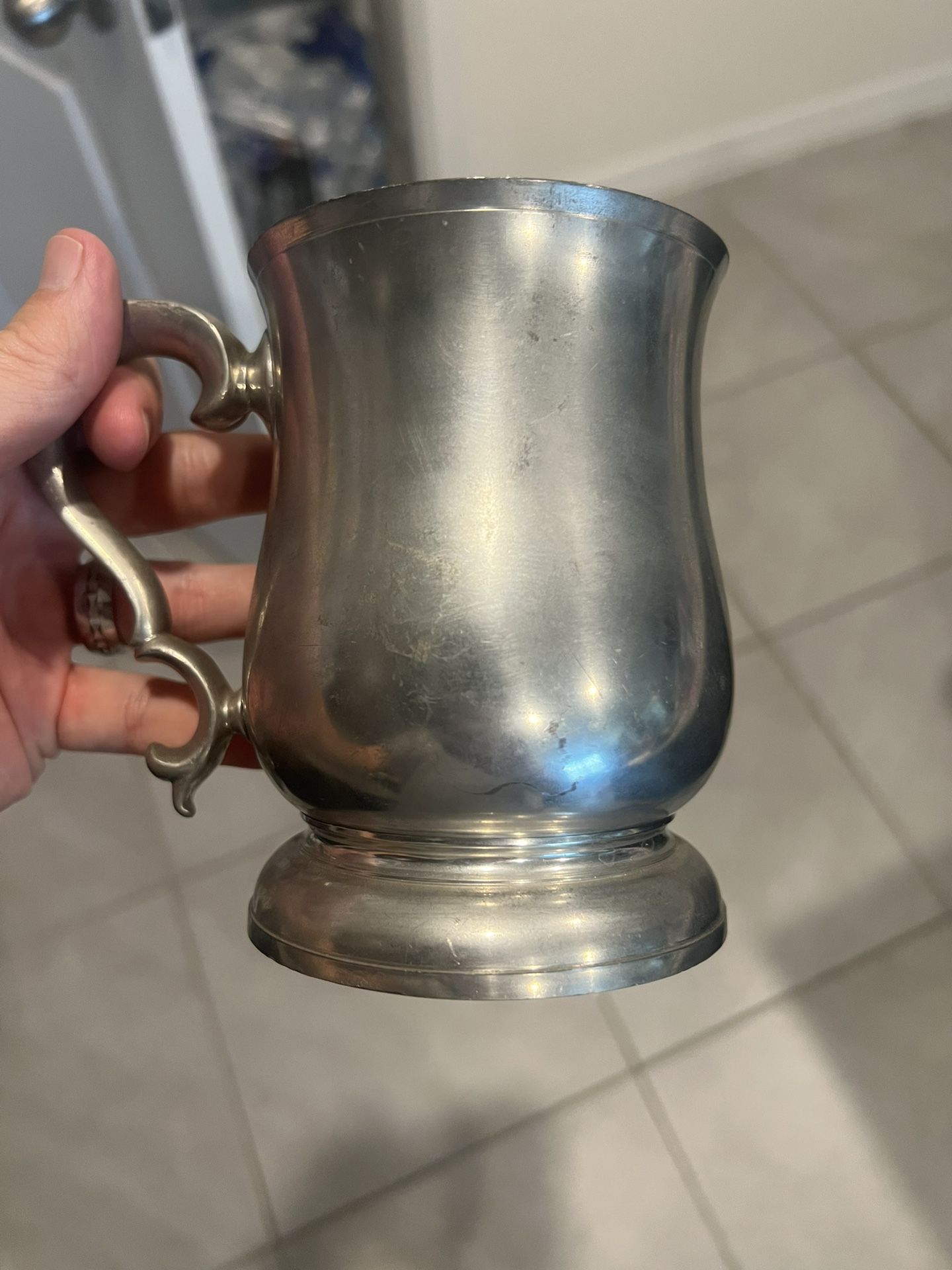 Vintage Pewter Cup With Hallmark Stamped