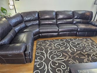 Brown Sectional Electric Reclining Sofa
